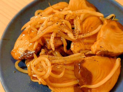 焼肉のたれで簡単!鰹ともやしの甘辛炒め